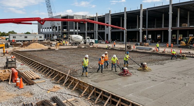 Commercial Slab Installation in Pennsburg, PA